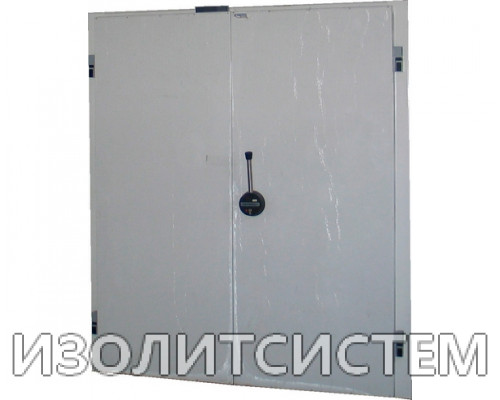 Распашная двустворчатая дверь для холодильной камеры - РДД-1200.1800/02-80-Н